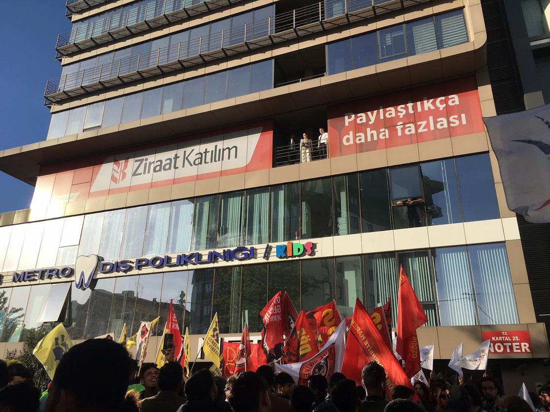 Demonstration outside of building